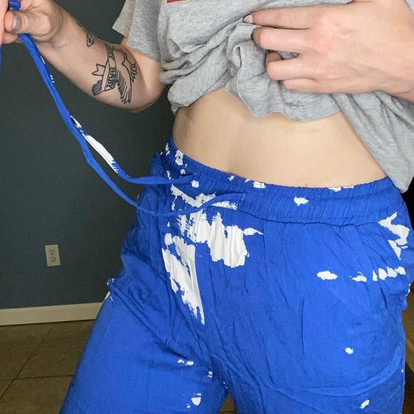 Blue tye dye yoga pants - Picture 5 of 9